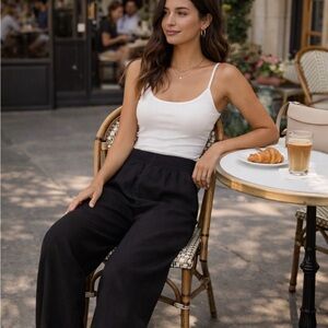 Women’s Black Linen Pants Size S